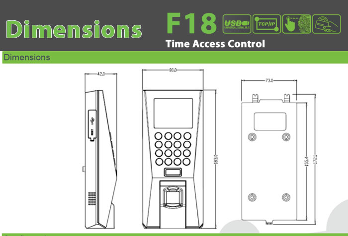 f18 biometric Fingerprint reader device